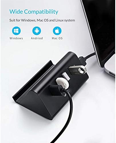 WSSBK 5Gbps High Speed Mini 4 Port USB3. 0 Hub razdjelnik za Desktop Laptop sa držačem Postolja za telefonski Tablet računar