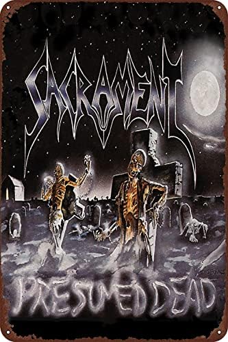 Pretpostavljeni mrtvi 2021 Remaster Sacrament The Charon Collective 12x8 inčni metalni znakovi Muzički album - Rock Zidovi sa muzičkim albumom Art za ljubitelje muzike