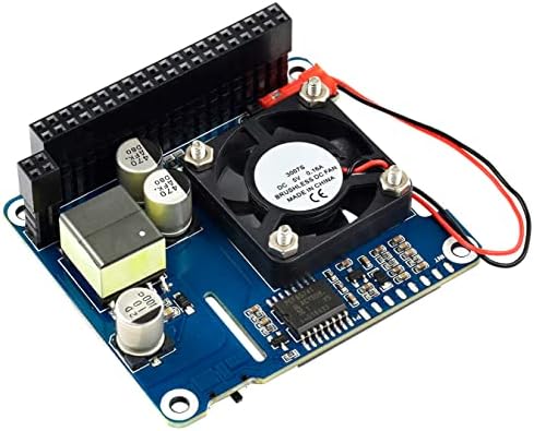 Napajanje preko Ethernet kapu za maline PI 3 model B + / Raspberry PI 4 Model B, Poe ploča za šeširu sa 0,91 OLED i ventilator za