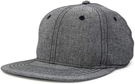 Dalix Premium ravni račun za bejzbol kapu Strukturirani šešir Snap Back Back Chambray