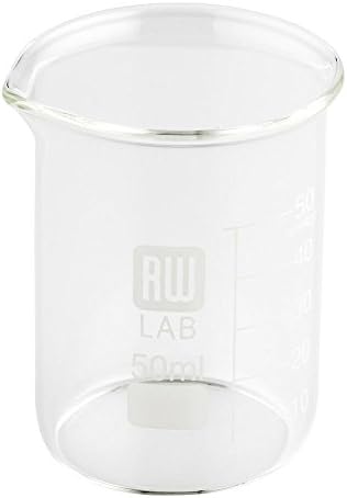 Restaurantware RW Lab 50 ML staklene čaše, 10 čaša za miješanje koktela koje se mogu prati u mašini za sudove - inspirisane hemijom,