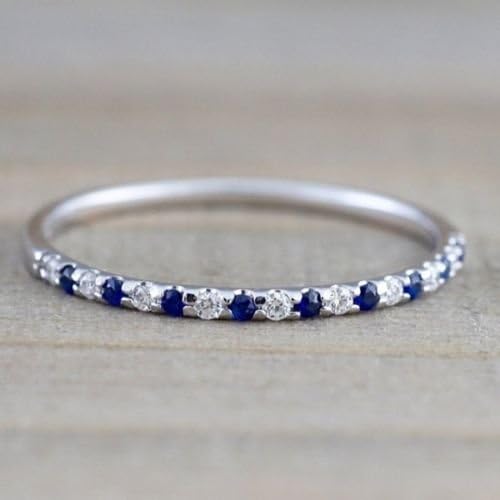 925 Sliver Blue Sapphire Ženski Nakit Prijedlog Vjenčanja Poklon Prsten Za Zabavu Sz5-10