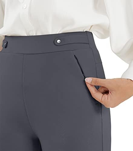 AFITNE ženske joge haljine hlače bootcut rastezljive radne hlače Business ured Ležerne prilike sa džepovima sa patentnim zatvaračem