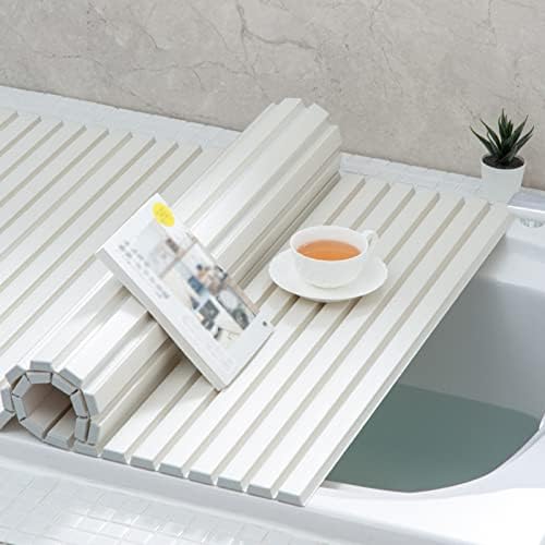 FENGPEG PENGFEI ladica za kadu, sklopivi bijeli zatvarač poklopac kade, kupaonica izolacija ploča za kupalište, pogodna za većinu