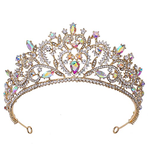 Mirandine svadbene tijare i Krune za žene, traka za glavu kraljice princeze Prom Svadbeni Dodaci za kosu zlato, jedna veličina