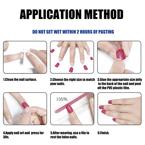 VOTACOS francuski vrh pritisnite na noktima dugi kovčeg lažni nokti ružičasti lažni nokti sa prugama dizajn srca sjajni štap na noktima za žene 485