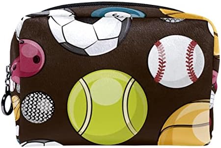 Mala šminkarska torba, patentno torbica Travel Cosmetic organizator za žene i djevojke, nogometnu košarku bejzbol odbojka