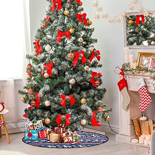 Xigua Božićni jeleni i šarkinje božićne stablo 20,3 inča, vodootporna trake za ladicu za podne zaštitnike Xmas Holiday Dekoracije