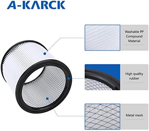 Zamjenski filter za trgovinu VAC # 90304, A-Karck Carridge filter Kompatibilan je s trgovinom VAC 9030400, za 5 galona i iznad radnje vakuuma