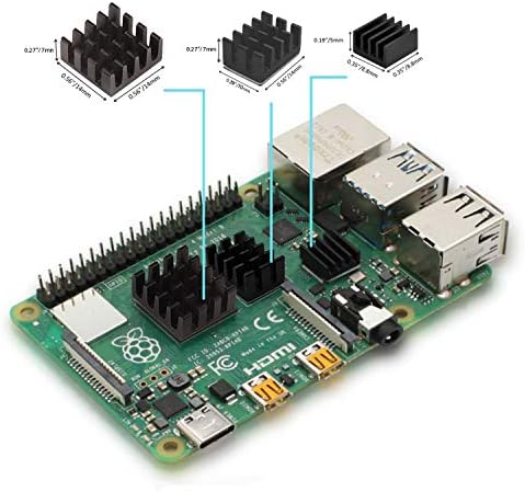 Easycargo Raspberry Pi 4 heatsink Fan Kit, Cooler Fan Heatsink Set za hlađenje Raspberry Pi 4b, 3b+, 3b, Pi 2, Pi Model B+