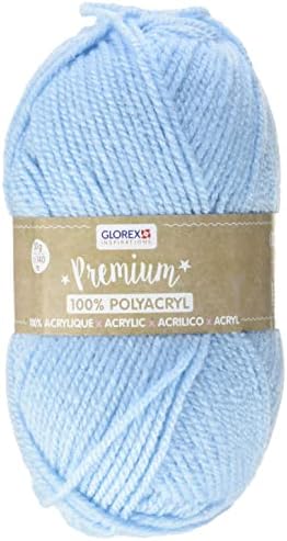 Glorex 5 1001 04 Premium vuna akril jednostavan za korištenje višenamjenski topli meki bez ogrebotina 50 g cca. 140 m, roze