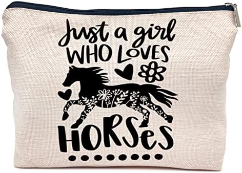 Iwxyi samo djevojka koja voli kozmetičku torbu za konja, vintage konjsku ljubimcu ženske šminke za šminku patentni zatvarač turistički
