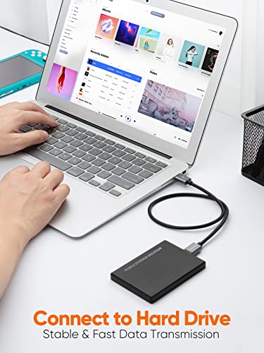 CableCreation kratki USB na USB kabl 1.6 FT, USB 3.0 Tip A muški na muški kabl za jastuk za hlađenje laptopa, eksterni čvrsti disk,