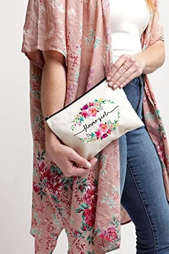 Moonwake Designs Flower Girl torba za šminkanje, poklon za cvjetnicu, usluga svadbenih zabava, kozmetička torbica, poklon za svadbene zabave, poklon od nevjeste