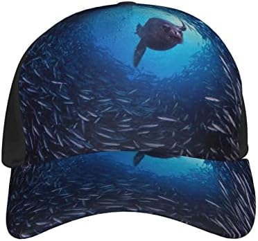 Bejzbol kapa s printom podvodnog morskog lava, Podesiva Tata kapa, pogodna za trčanje po svim vremenskim prilikama i aktivnosti na otvorenom