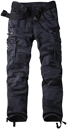 Maiyifu-GJ muške Camo pantalone sa više džepova borbene lagane pantalone za divlje planinarenje opušteno krojenje kamuflažne vojne pantalone
