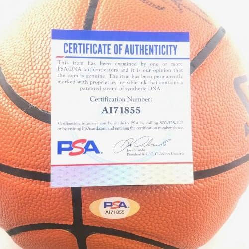 Luka Donsić Kristaps Porzingis potpisao košarku PSA / DNK Dallas Mavericks - autogramene košarka