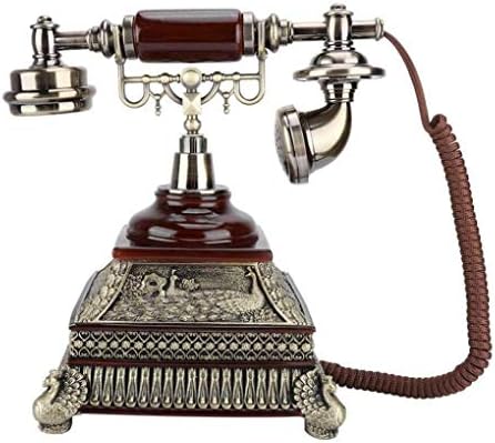 MyingBin Antique Telefon sa paunom bazom Resin fiksni digitalni telefon ID pozivatelja ID Početni uredski dekor