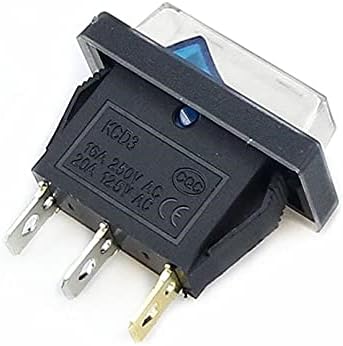 Ezzon KCD3 Rocker prekidač za uključivanje 2 Pozicija 3 pinska Električna oprema sa svjetlosnim prekidačem 16A 250VAC / 20A 125VAC 35mm * 31mm * 14mm