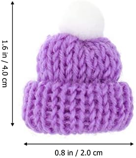Sewroro 10pcs Mini Božić šešir Božić Mini pletenje kape Mini Knit Santa kape za DIY Handmade zanata stablo ukrasi