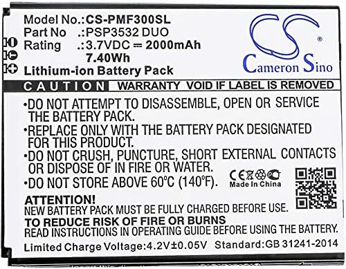 Yibudt 3.7V Zamjena baterije za Muzej F3 PSP3532 Duo Muze A7 PSP7530 Duo, PSP3532 Duo