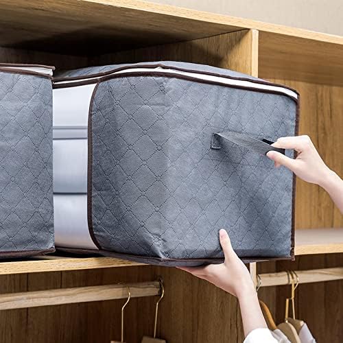 NC torba za pohranu odjeće velikog kapaciteta Sklopivi pamuk je vreća prozirna prozora zadebljana netkana kutija za odlaganje siva-crosssta sam