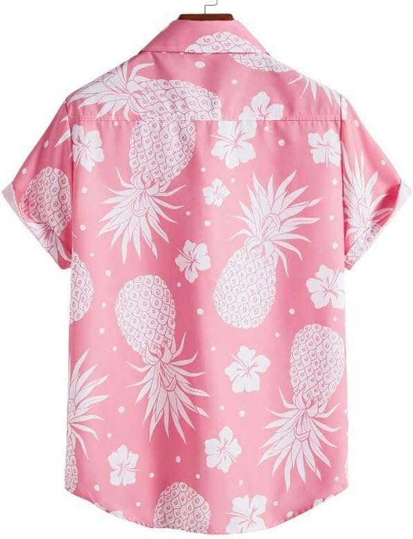 N / A Muški ružičasti ananas Ispis kratkih rukava s kratkim rukavima Dvodijelni plažni odijelo muškarci