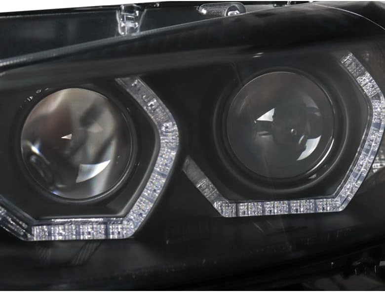 ZMAUTOPARTS LED Crni projektor farovi lampe sa 6,25 bijeli LED DRL za 2012-2015 BMW 3-Serija F30 Sedan 4dr