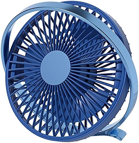 Chchmu USB ventilator mini stolni ventilatori 2 Brzina Personal Miran ventilator sa jakim protokom zraka Prijenosni ventilator za hlađenje sa glavom podesivim za domaću spavaću sobu uredski stol i radna površina, plava