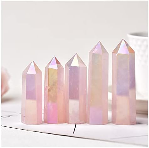 Shitou2231 1pc Natural Crystal Aura Rose Kvarc izlječenja Meditacija kamena Reiki Obelisk Kvarc Point štapić za kućni ukras DIO poklon