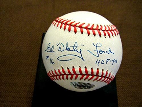 Ed Whitey Ford 16 HOF 74 Yankees potpisan auto bejzbol za bejzbol JSA Ljepotica - autogramirani bejzbol