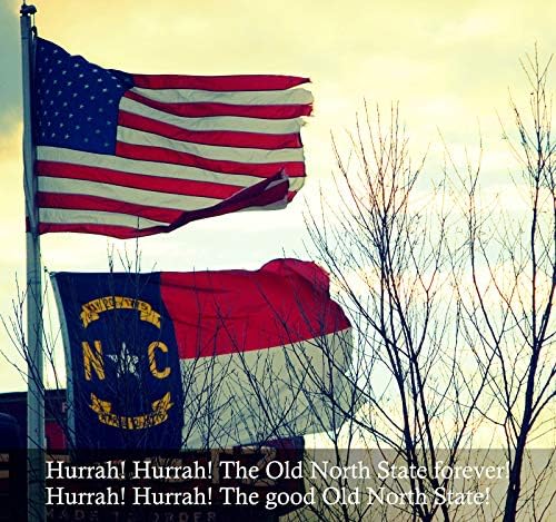 Zastava FLAGBURGA Sjeverna Karolina 3x5ft, zastava države NC, Zastava stare sjeverne države sa vezenim zvijezdama za teške uslove