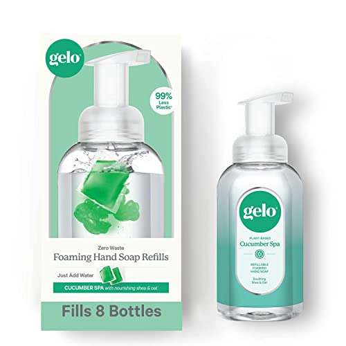 Gelo® pjenasti sapun za ruke / Cucumber Spa / čini 8 x 10 fl oz bočica / uključuje bočicu za višekratnu upotrebu