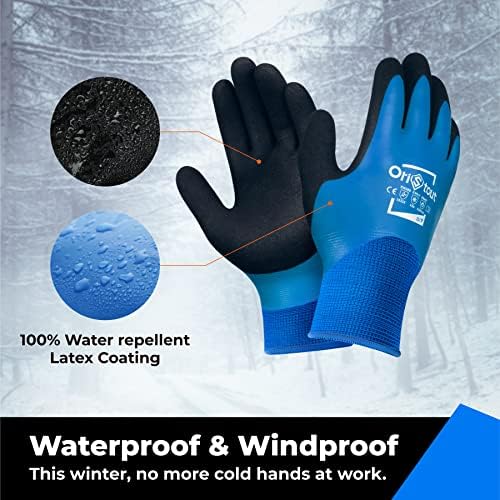 Oristout Vodootporne zimske rukavice za muškarce i žene, dodirnu ekranu, rukavice za zamrzivač, toplotni izolirani, za hladno vrijeme,
