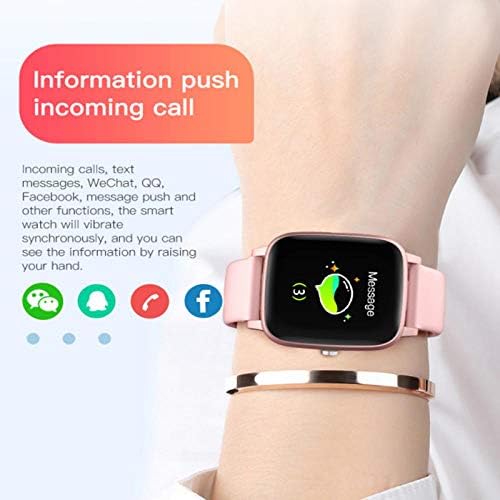 Smart Watch, Fitness Tracker Potpuni dodirni ekran, SmartWatch za muškarce Žene Monicija za spavanje Step / Calorie Counter Aktivnost Tracker Stopent, IP67 Vodootporni fitnes satovi - crni