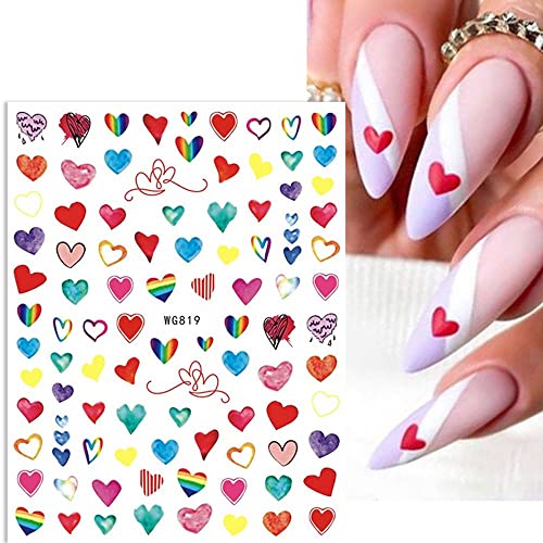 Ljubav Srce englesko pismo vino staklo oprema za manikuru naljepnice za nokte Valentinovo naljepnice za nokte ukrasi za nokte