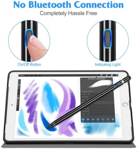 Stylus olovka za olovku za iPad, punjiva aktivna olovka za olovku za finu tačku za digitalnu stylus olovka za Fire 7 kompatibilna s najpovoljnijim zaslonom za dodir tablete mobitela