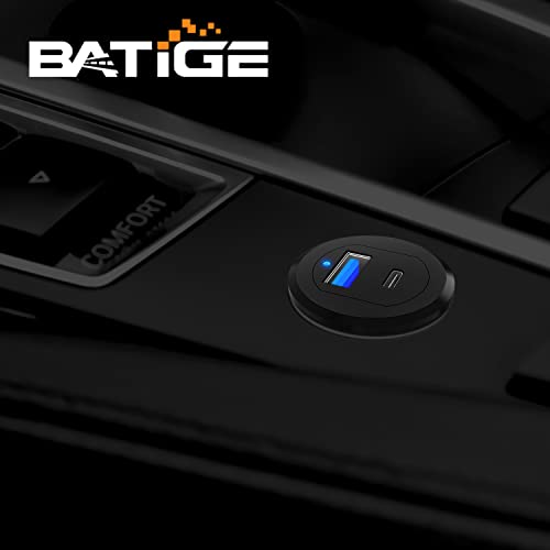 Batige Tip C 3.1 USB 3.0 Legura školjka Automobilska ploča za nadzornu ploču za molbu za žensko, auto kamion, kamion za automobile Motocikl Dashboard ploče Proširenje kabela LED indikator - 3ft