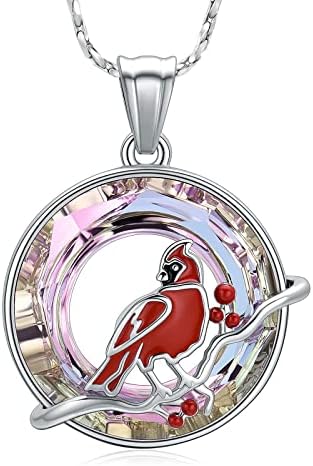 Imrsanl Hummingbird urn ogrlica za pepeo za žene muškarci, crveni kardinalni kremirani nakit za pepeo voljenih osoba Memorijski zaključavanje
