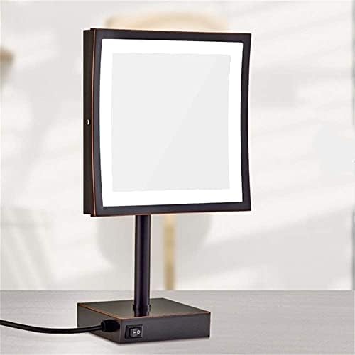 LIANXIAO-ogledalo za šminkanje LED svjetlo ogledalo profesionalno uvećanje kozmetički podesivi toaletni retrovizori sa 3 nivoa svjetla