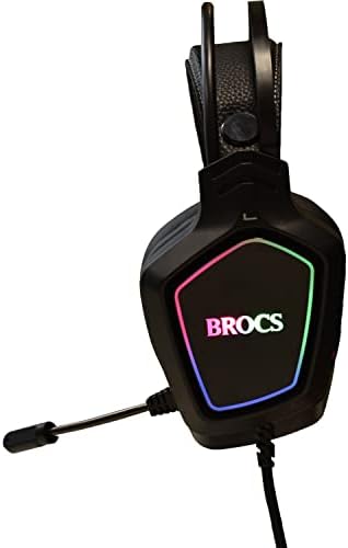 BROCS-Alien H656 Gaming, slušalice sa mikrofonom, RGB-Gaming slušalice, USB slušalice za računar, PC, Laptop, Xbox, PS4 sa RGB svetlima