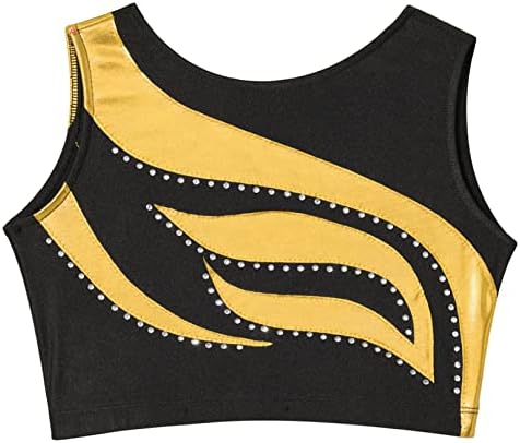 Agoky Kids Girls Chiunless Camisole prsluk Modern Dance Performance Obreži vrh Aktivna sportska majica