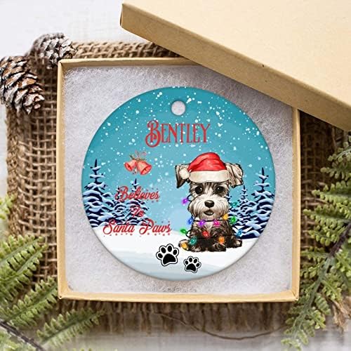 Personalizirani pseći Ornament, Doggy Božićni Ornament, vjeruje u Santa Paws, prilagođeni Doggy Ornament za vlasnike pasa, prilagođeni Ornament za pse, ljubimac