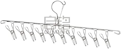 Na stalak za odjeću od nehrđajućeg čelika stalak za čarape s više kopči donji ručnik Cool stalak za odjeću usta stalak za dječje pelene I-Shaped 8-Clip pojednostavljena verzija [2.7 mm]