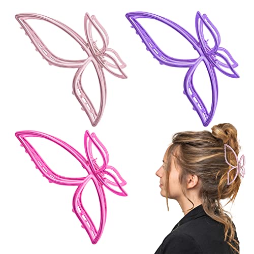 3 pakovanja leptir kandže za kosu za debelu i tanku kosu Moda velike kopče za kosu ukosnice za kosu Strong Hold Hair Accessories For Women and Girls