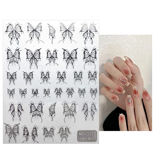 JMEOWIO 12 listova leptir naljepnice za umjetnost noktiju naljepnice samoljepljive Pegatinas Uñas šarene opružne potrepštine za nokte Nail Art dizajn dekoracija dodataka