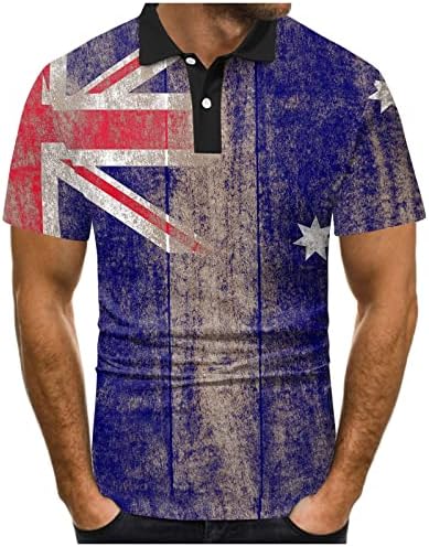 2023 Nova muška moda Proljeće Ljeto Ležerne prilike kratkih rukava Oblog zastava zastava tiskane majice Top bluza Fall Top