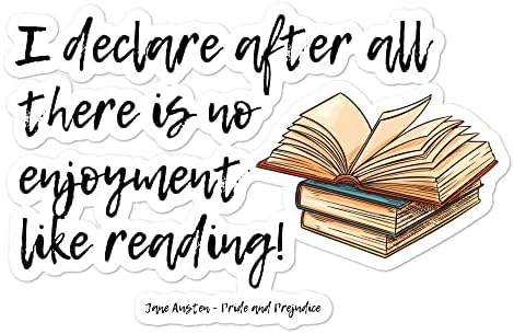 Ljubitelj knjige Izjavljujem se nakon svega što nema uživanja poput čitanja Jane Austen naljepnica književna citata naljepnica poklon za laptop vinil naljepnica