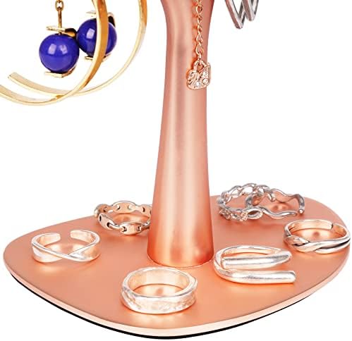 Metalni stalak za nakit-elegantan, elegantan stalak za organizatore nakita - izdržljiv stalak za držač nakita za ogrlice, prstenje & više-viseći stalak za metalni nakit - dekorativni držač ogrlice