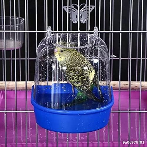 DHDM plastična kutija za vodeno kupatilo za ptice kada papagaj za papagaja Lovebird Finch u kavezu za kućne ljubimce viseća zdjela papagaj za kupanje za ptice
